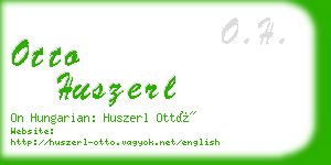 otto huszerl business card